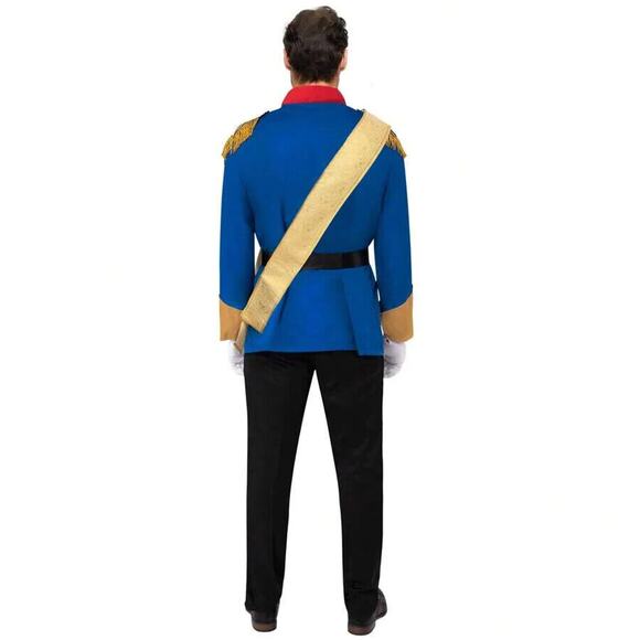 NEW Large Prince Charming Eric Capn Disney Crunch Costume Royal Blue Jacket Men - Picture 4 of 6